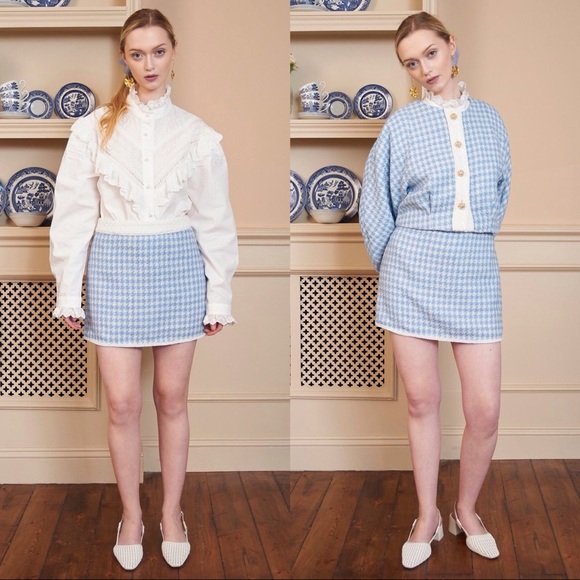 SISTER JANE BLUE WILLOW TWEED JACKET - Picture 4 of 5